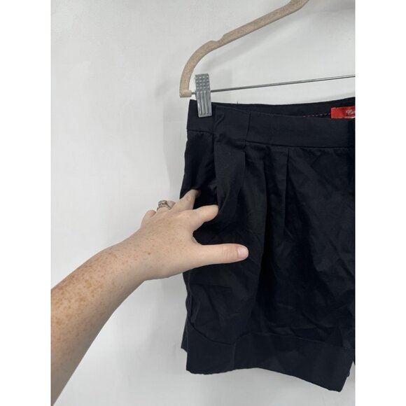 Cartonnier Anthropologie Shorts Tencel Cotton Women 6 Black Preppy Minimalist - Picture 7 of 7